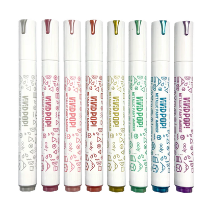 Vivid Pop! Opaque Water Based Paint Markers, Metallic