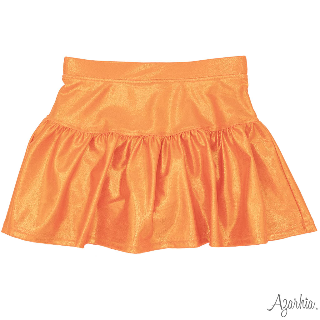 Gathered Skort, Orange Shimmer
