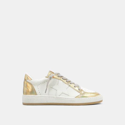 "Paz" Sneaker, Iridescent Gold