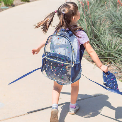 Denim & Gems Clear Backpack
