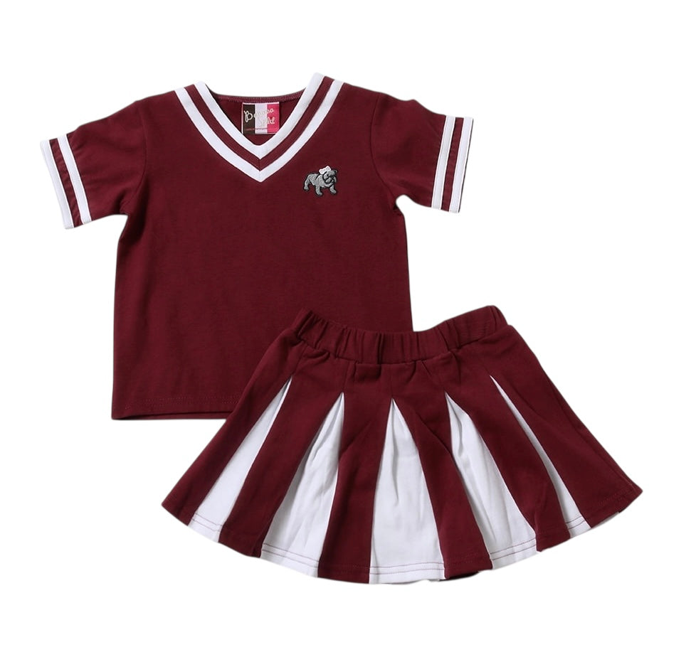 Bulldogs Pleated Knit Skort Set