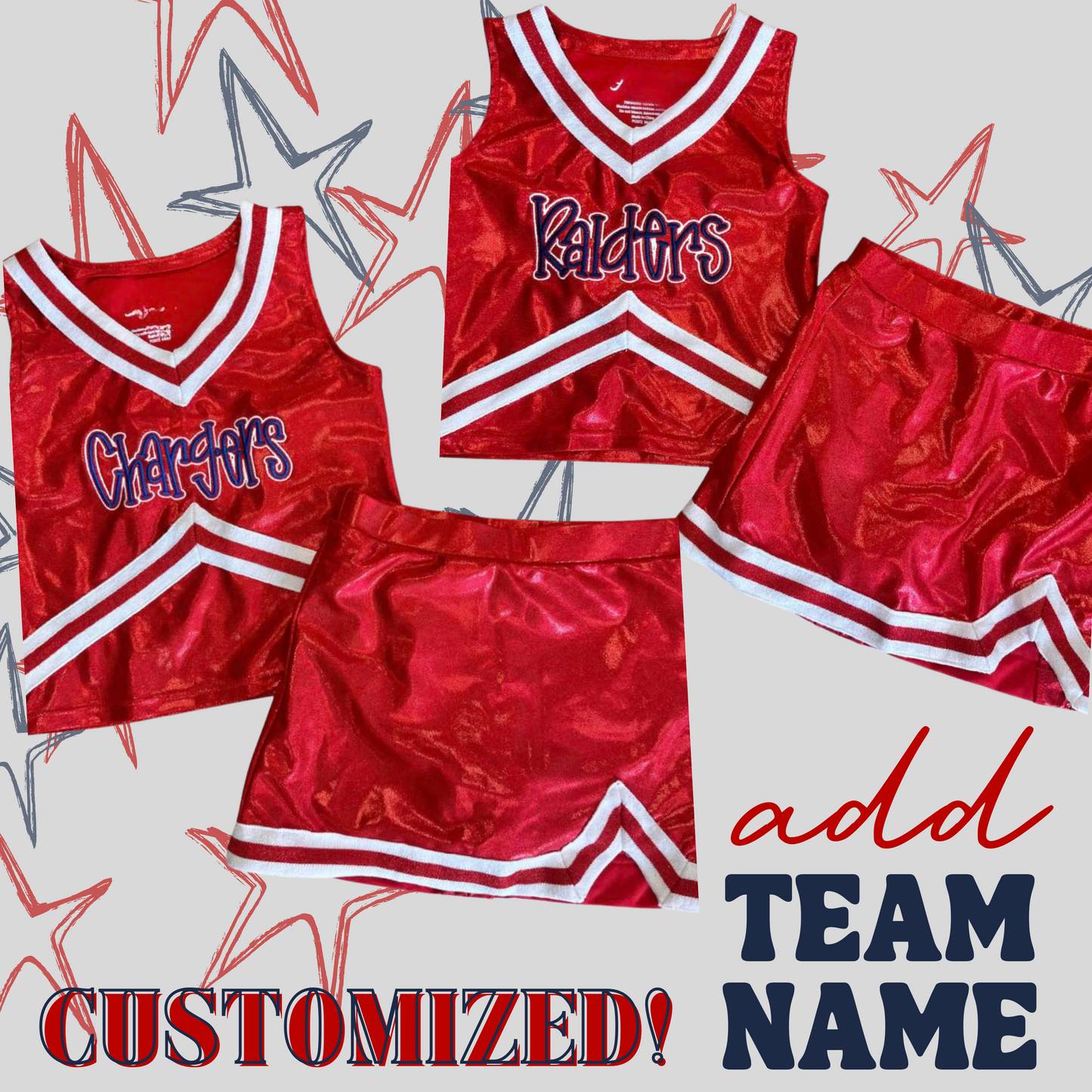 Shimmer Cheer Suit, Red