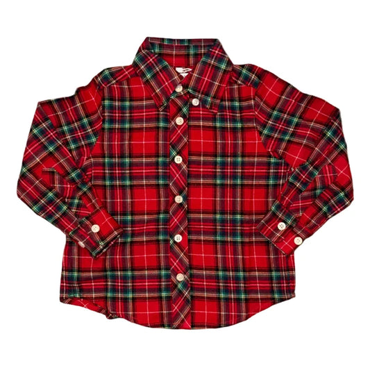 Michael Red Plaid LS Button Down Shirt