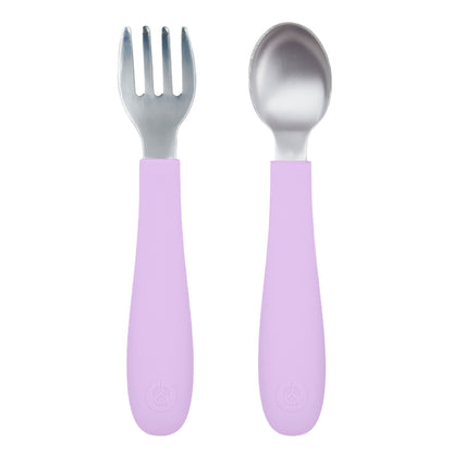 Stainless Steel Toddler Utensils, Lavender