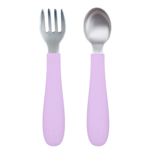 Stainless Steel Toddler Utensils, Lavender