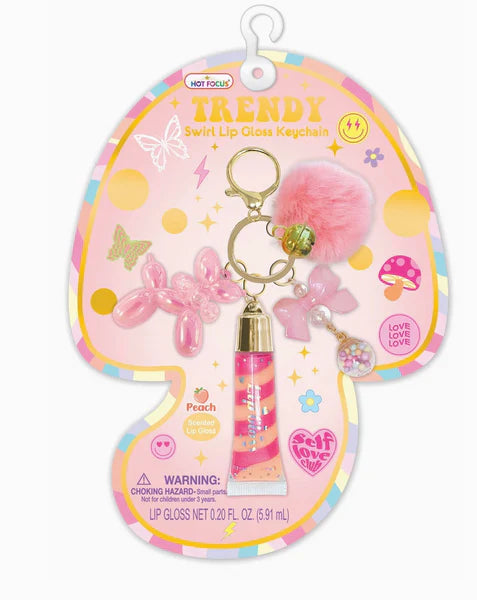 Swirl Lip Gloss Key Chain