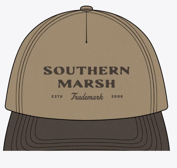 Boys Trademark Hat, Dark Green/Tan