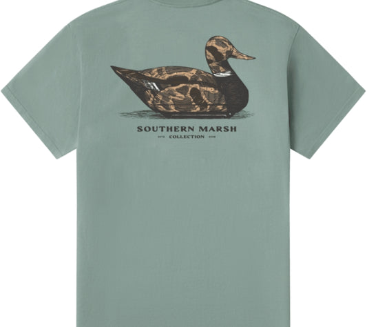 Youth Vintage Duck Camo Decoy SS Tee, Burnt Sage
