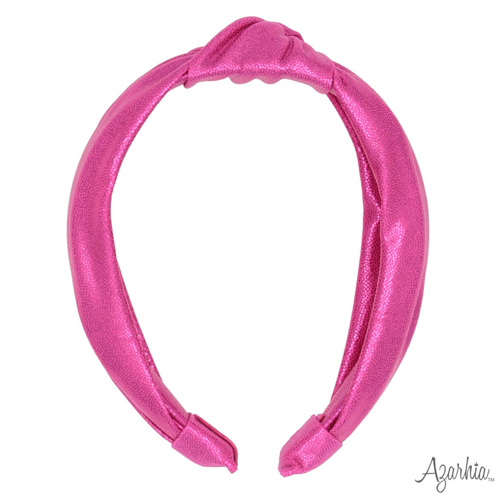 Top Knot Headband, Hot Pink Shimmer