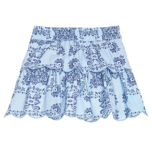 Two Tiered Skort, Boho Blue