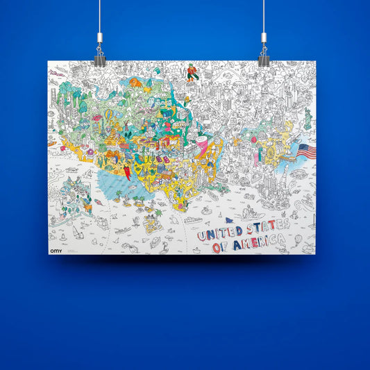 USA Giant Coloring Poster