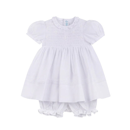 Feltman White Floral Smocked Dress