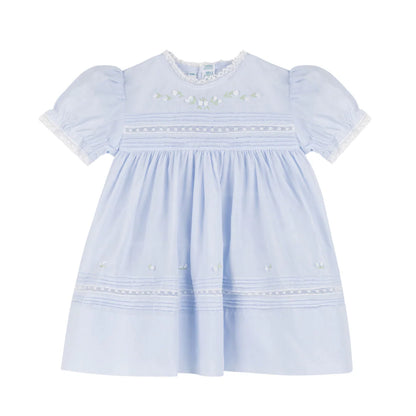 Feltman Floral Bullions Dress, Blue