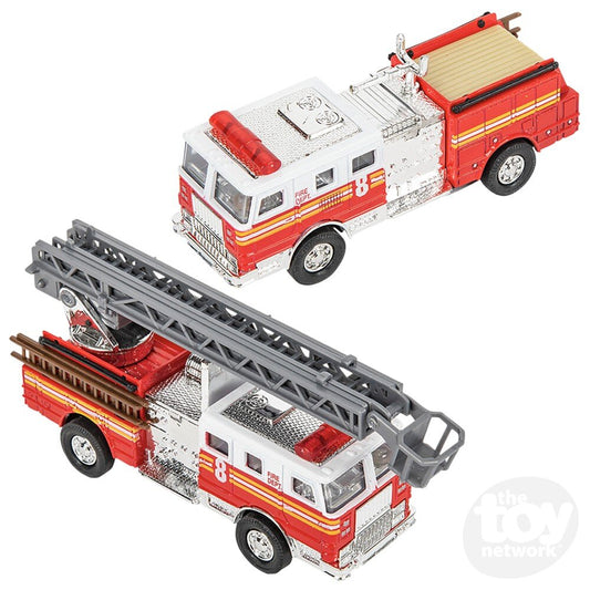 Diecast Pull Back Fire Truck