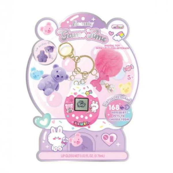 Virtual Pet Digital Toy w/Lip Gloss Keychain
