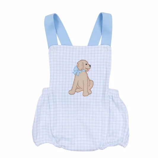 Puppy Playtime Applique Criss Cross Bubble, Blue