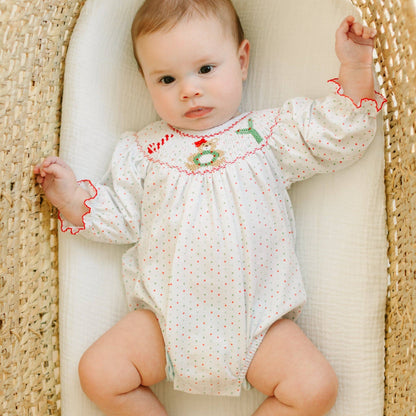 Christmas Joy Classics Bishop Long Sleeve Bubble - Red Girl