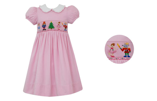 Nutcracker Pink Corduroy Dress