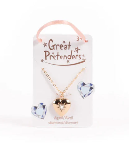 Birthstone Heart Locket Necklace