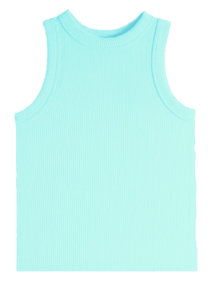 Tween High Neck Ribbed Seamless Tank (5 color options)