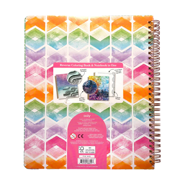 Artful Notes Notebook-Reverse Color, Take Notes Geoscape