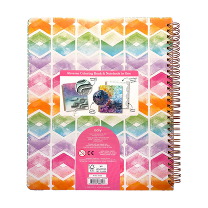 Artful Notes Notebook-Reverse Color, Take Notes Geoscape