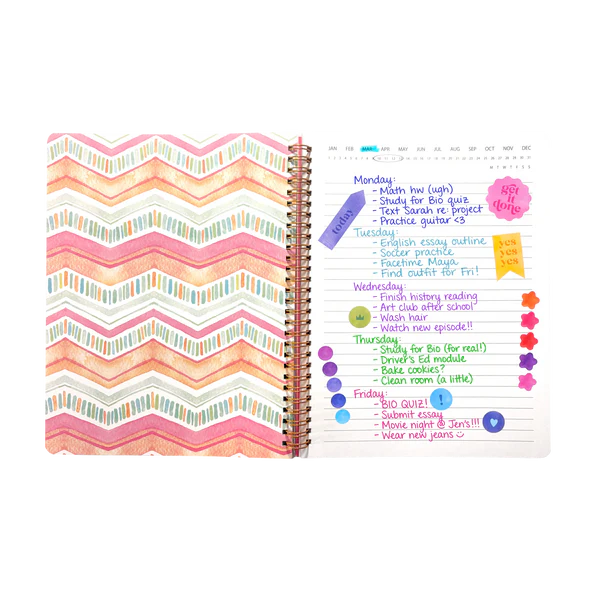 Artful Notes Notebook-Reverse Color, Take Notes Geoscape
