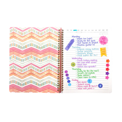 Artful Notes Notebook-Reverse Color, Take Notes Geoscape