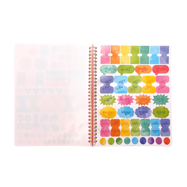 Artful Notes Notebook-Reverse Color, Take Notes Geoscape