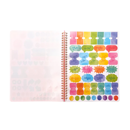Artful Notes Notebook-Reverse Color, Take Notes Geoscape