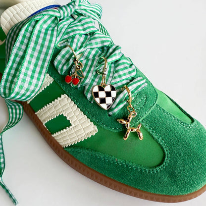 Gingham Shoe Charms and Lace Sets | Sneaker Charm Sets (2 color options)