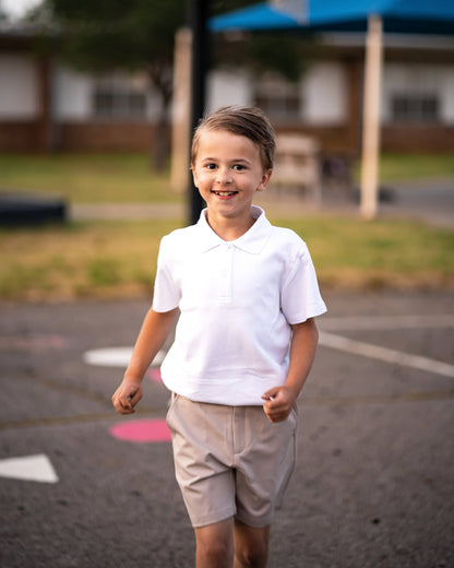 TYL Scholar Flat Front Shorts in Performance Khaki