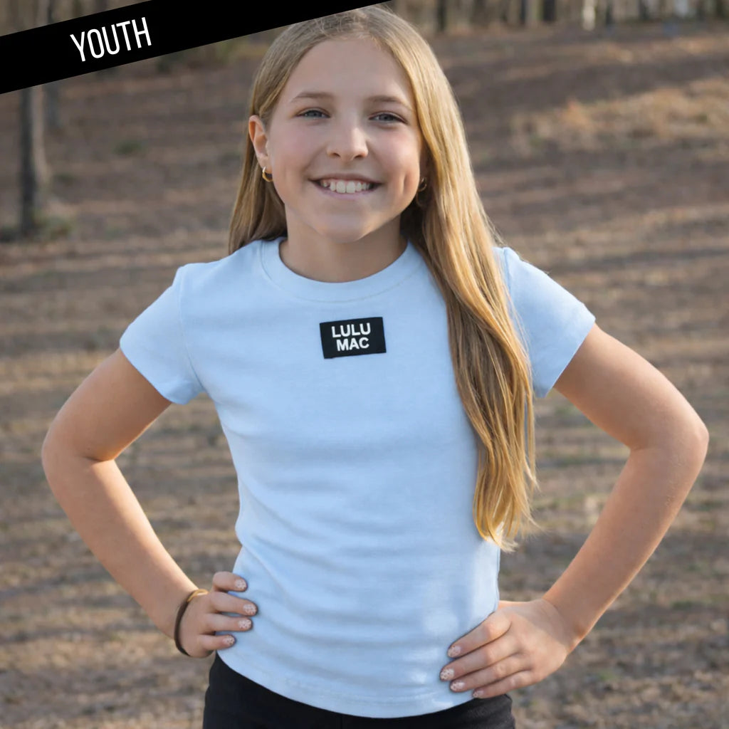 Kids LULU MAC Baby Doll Top, Light Blue