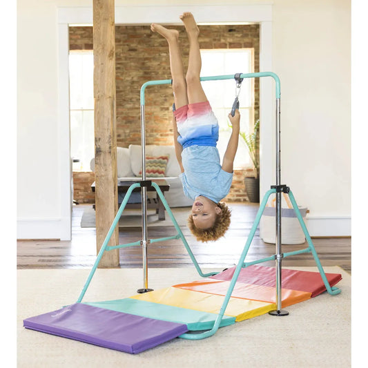 2-in-1 Adjustable Bar and Ring Gymnastics Set