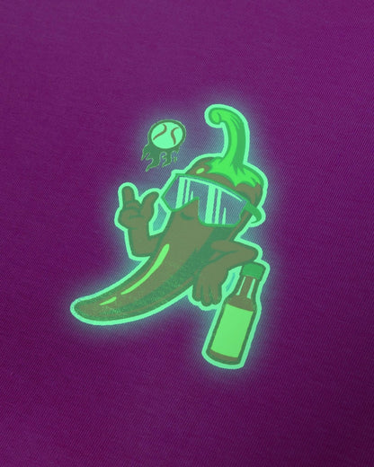 High Heat Hot Sauce Glow-in-Dark Tshirt, Pink