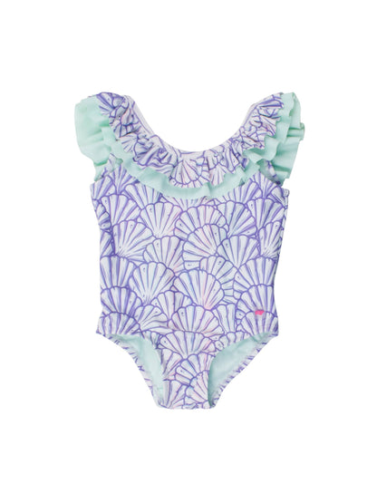 Girls Magical Mermaid Scoopback Ruffle One Piece Swimsuit