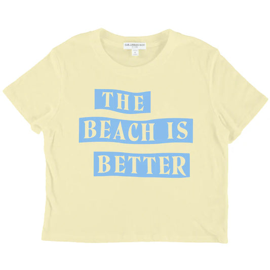 The Beach Is Better Boxy Tee, Lemon