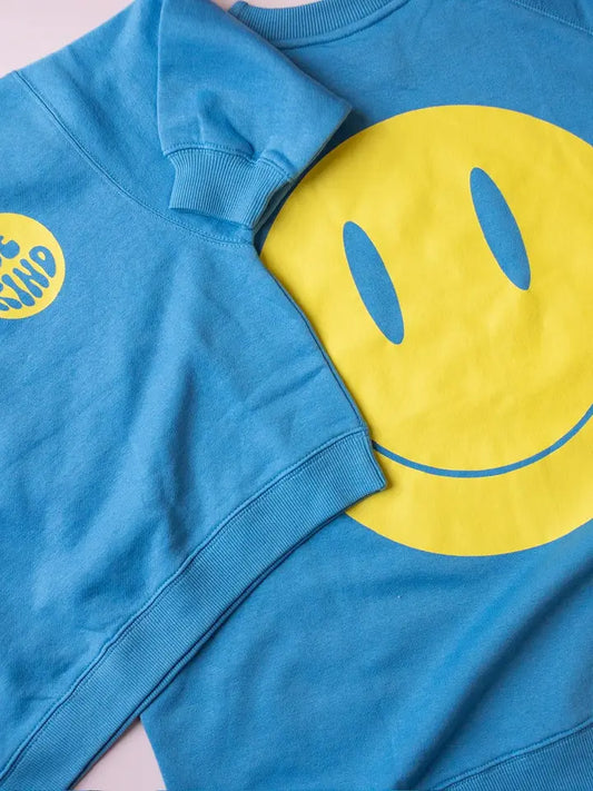 Smiley Be Kind Sweatshirt, Blue