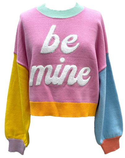 QUEEN Be Mine Colorblock Sweater