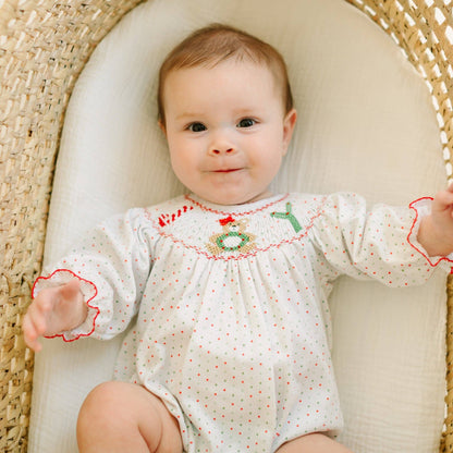 Christmas Joy Classics Bishop Long Sleeve Bubble - Red Girl