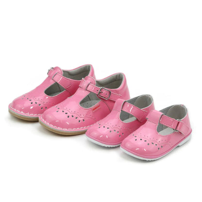 L'Amour Ruthie Stitched Tstrap Mary Jane, Patent Malibu Pink