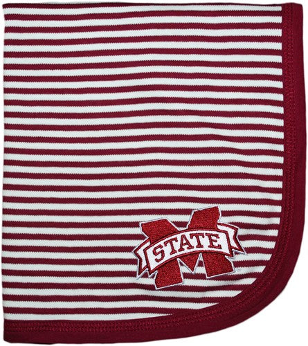 Mississippi State Stripe Baby Blanket