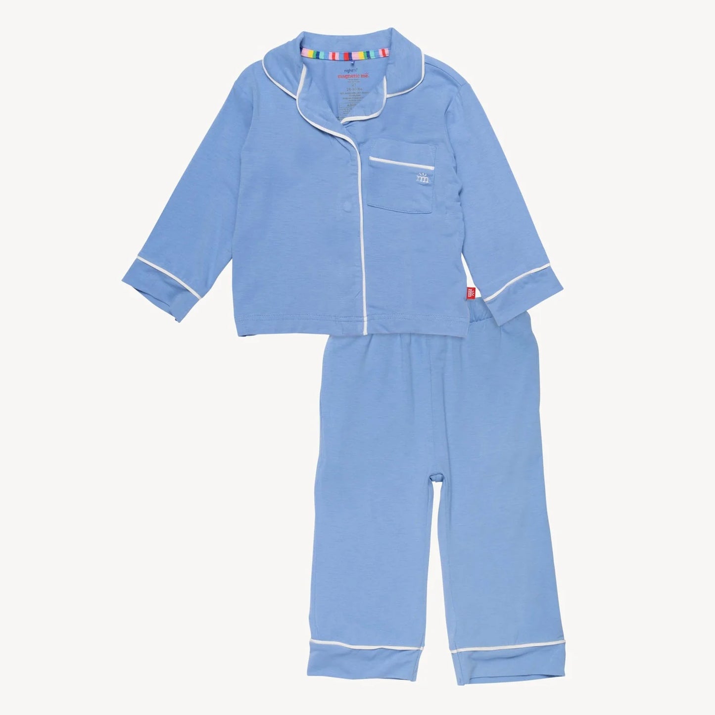 Magnetic Classic Kids 2pc Pajama Set, Blue Skies