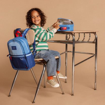 Kane Mini Backpack, Blue/Light Blue Colorblock