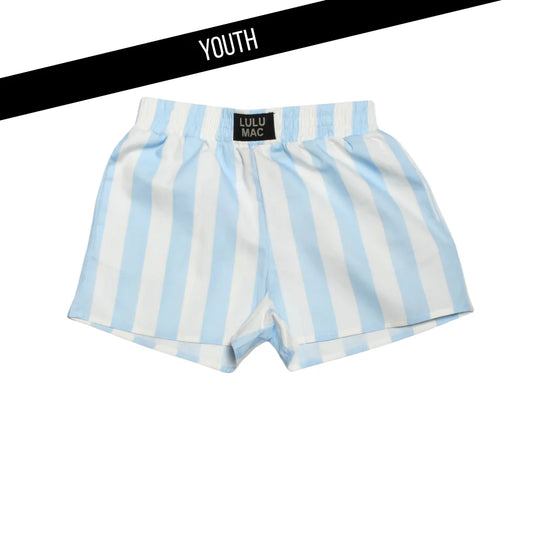 Kids LULU MAC Darby Short, Light Blue Stripe
