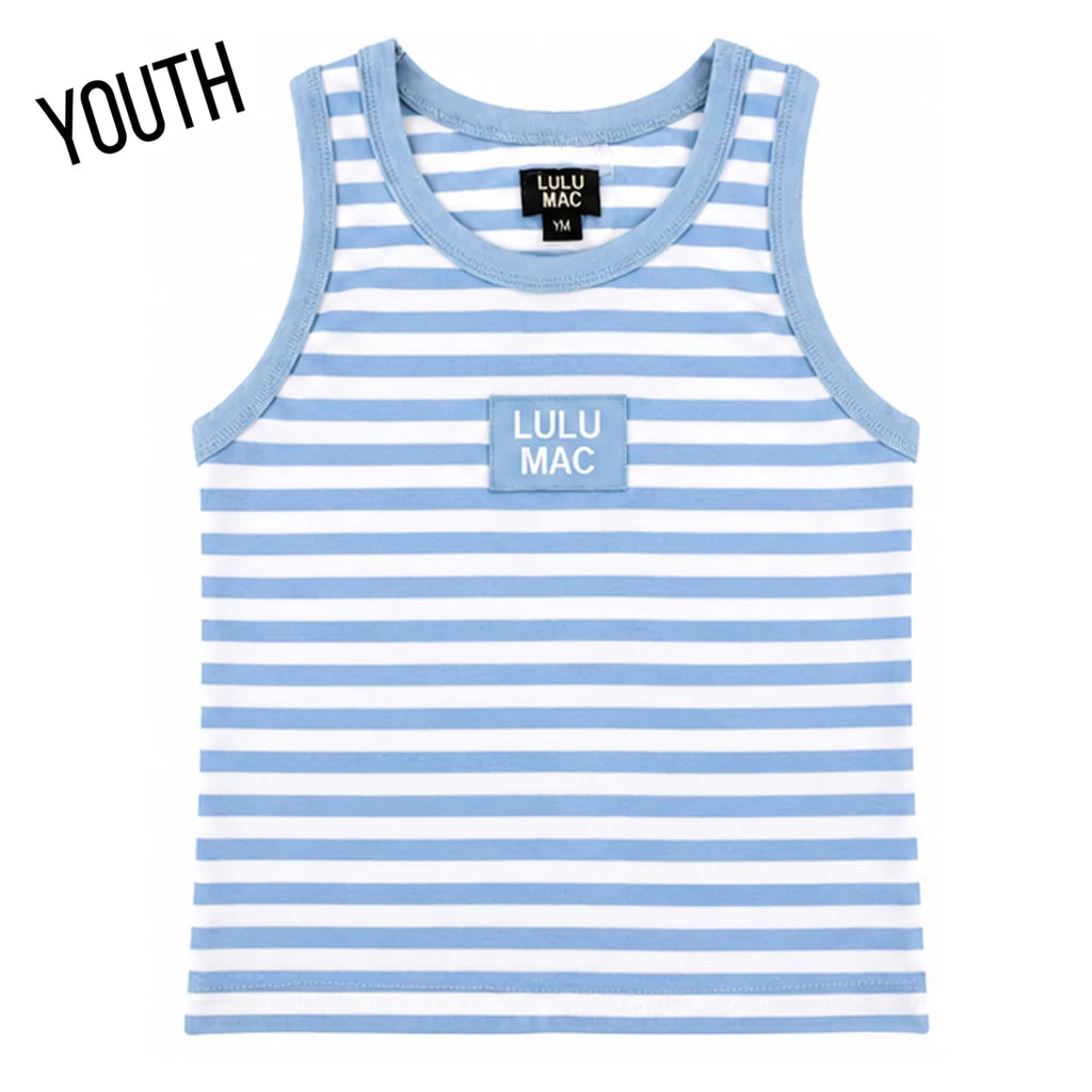 LULU MAC Stripe Tank, Blue