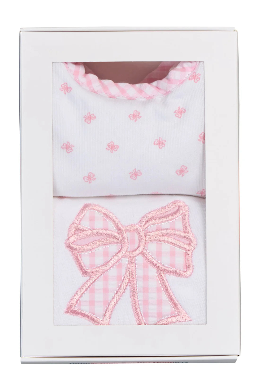 Bow Basic Bib & Burp Boxed Set, Pink