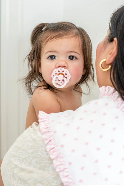 Bow Fancy Fabric Burp