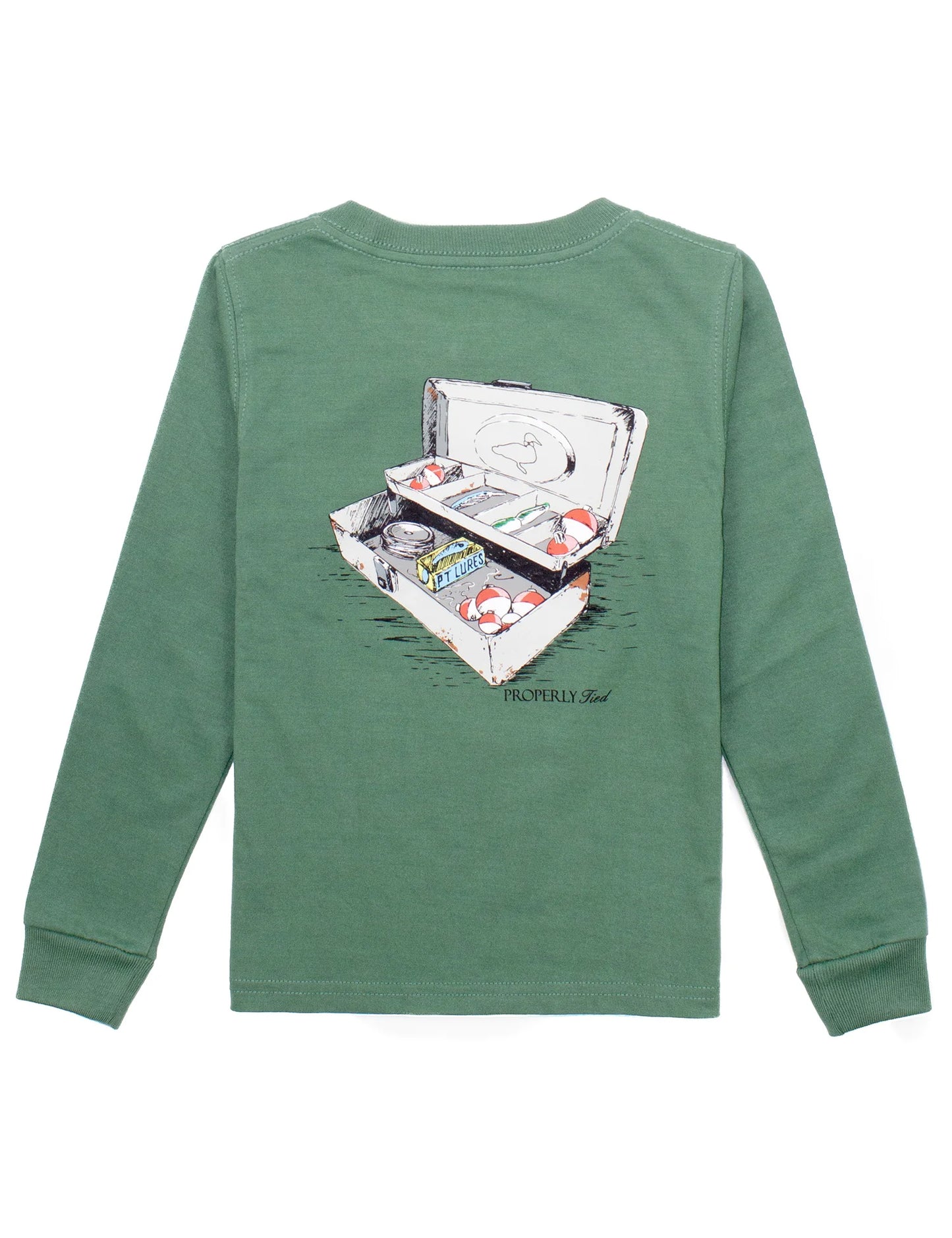 Boys Tackle Box LS Tee, Fern Green