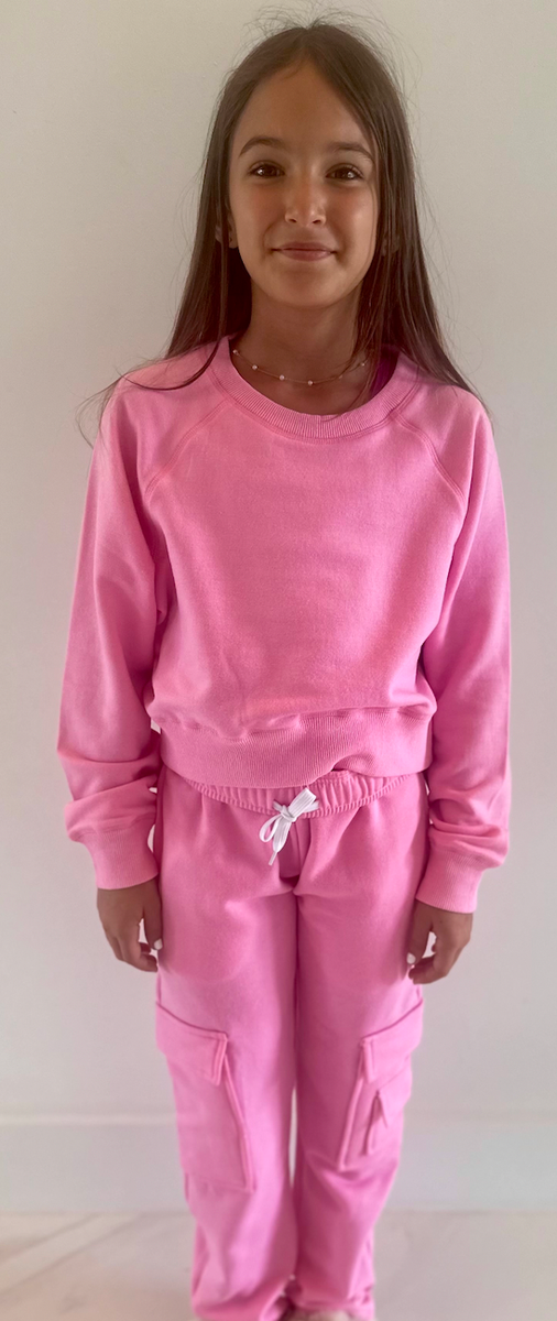 Soft Cloud Crewneck Sweatshirt, Begonia Pink